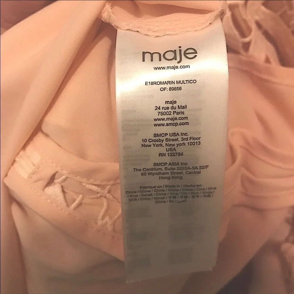 Maje White, Pink, and Red Lace Dress - Picture 3 of 8